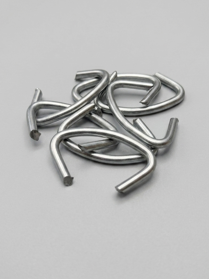 Galvanized steel hog rings for chain link fence