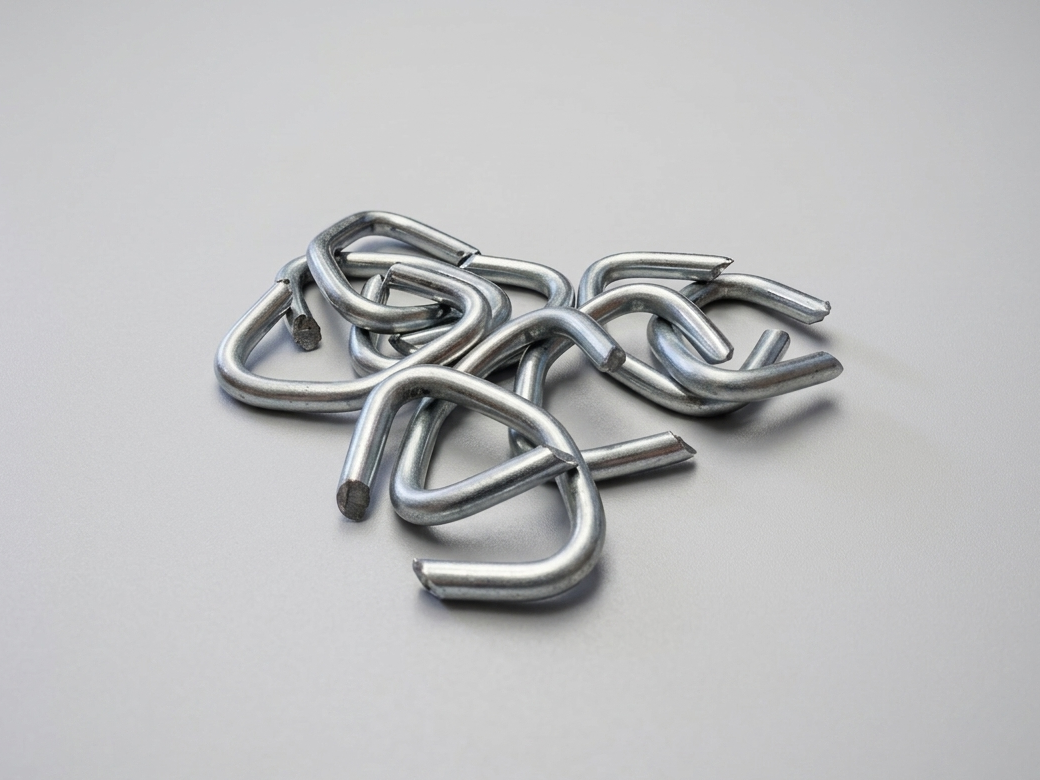 Galvanized steel hog rings for chain link fence