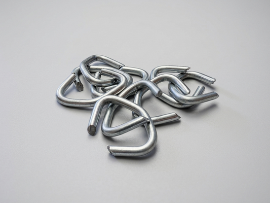 Galvanized steel hog rings for chain link fence