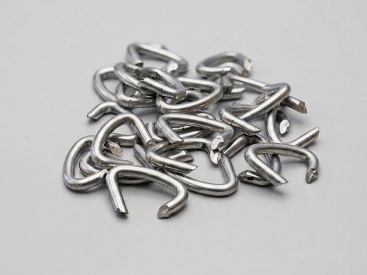 Galvanized steel hog rings for chain link fence