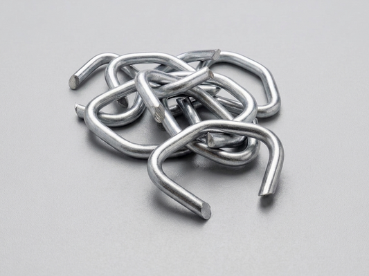 Galvanized steel hog rings for chain link fence