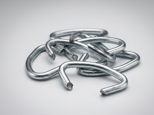 Galvanized steel hog rings for chain link fence