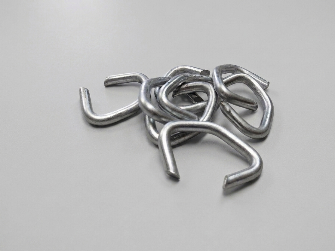 Galvanized steel hog rings for chain link fence