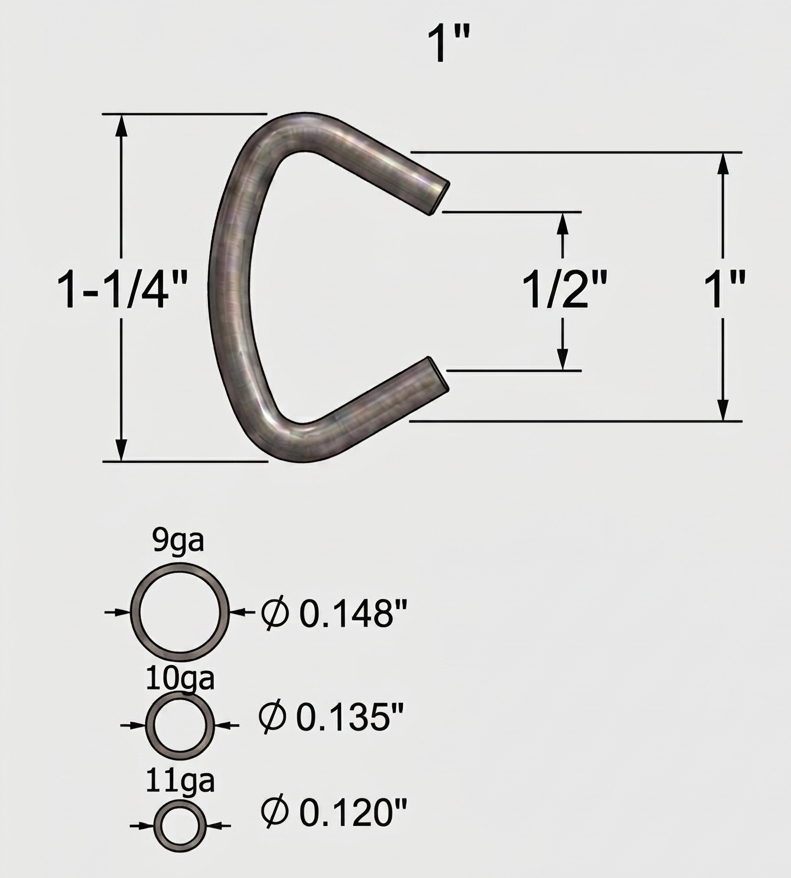 11ga x 1" Hog Rings 5lbs